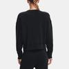 Under Armour Project Rock Fleece Crew Neck Sweatshirt Women Tops Black 1365989-001