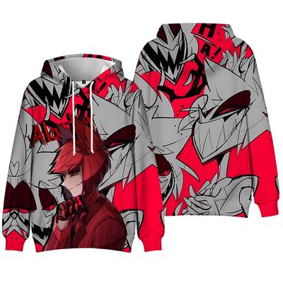 5 Colors Fashion Hazbin Hotel Anime Hoodie Streetwear Cartoon Printed Hooded Sweatshirt Men Women Cosplay Sports Pullovers