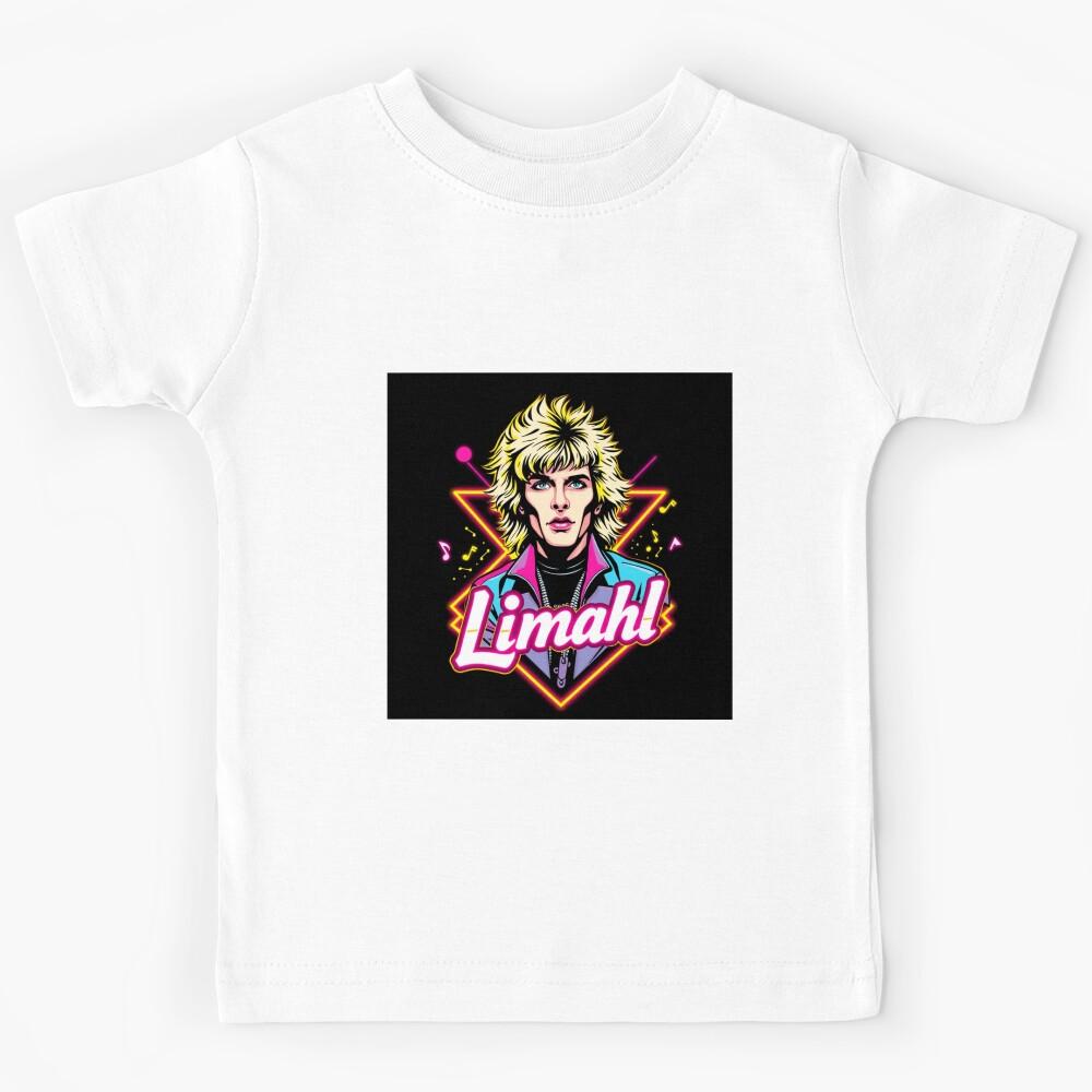 Limahl Retro 80s Style Design - Neon Colors and Geometric Shapes Kids T-Shirt 150