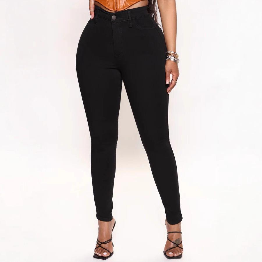 Europäische & Amerikanische Damen High Waist Slim Fit Bleistiftjeans 2025