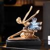 Ballet Dancer Figurine European Girl Dancer Ornament  Figure Sculpture Craft For  Table Bookcase Accent
