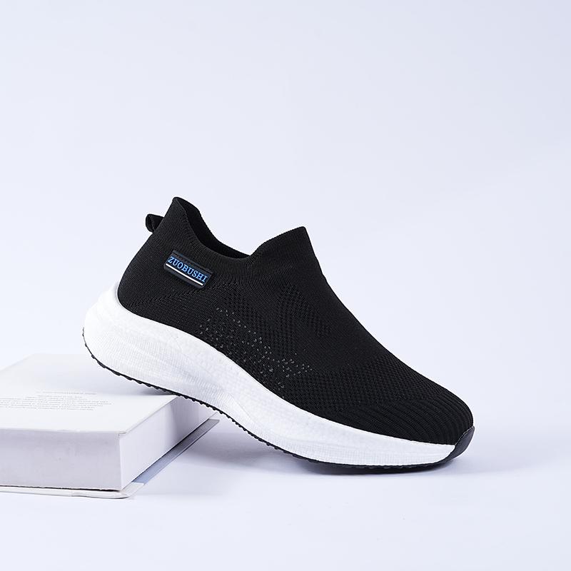 Men's Slip‑On Lazy Mesh Shoes, Breathable Lightweight Soft Sole Fashion Versatile Casual Sports Sneakers