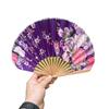 Flower Pattern Japanese Shell Folding Fan Shell Shape Chinese Style Fan Dance Fan  Home Decoration