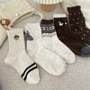 Oatmeal Wool Socks Season Thickened Warm Socks Cartoon Cute Wool Stockings