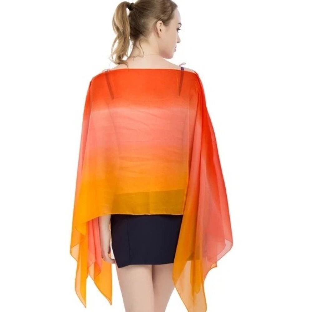 Chiffon Sunscreen Shawl Sun Protection Pullover Top Fashion Chiffon Shrug Summer