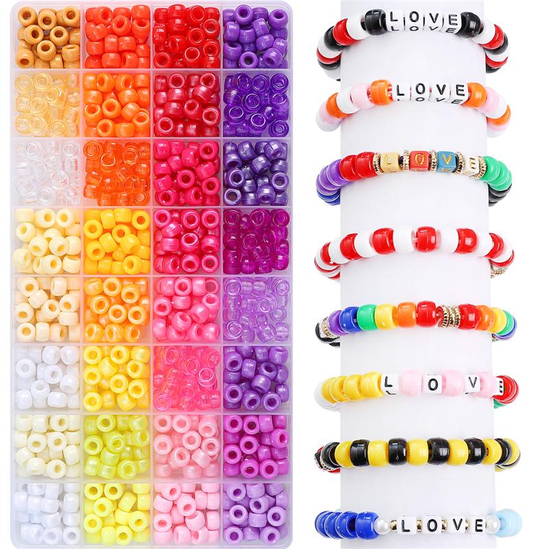 1box/bag 9x6mm Bucket Beads Set Box DIY Bracelet Necklace Earrings Jewelry Accessories