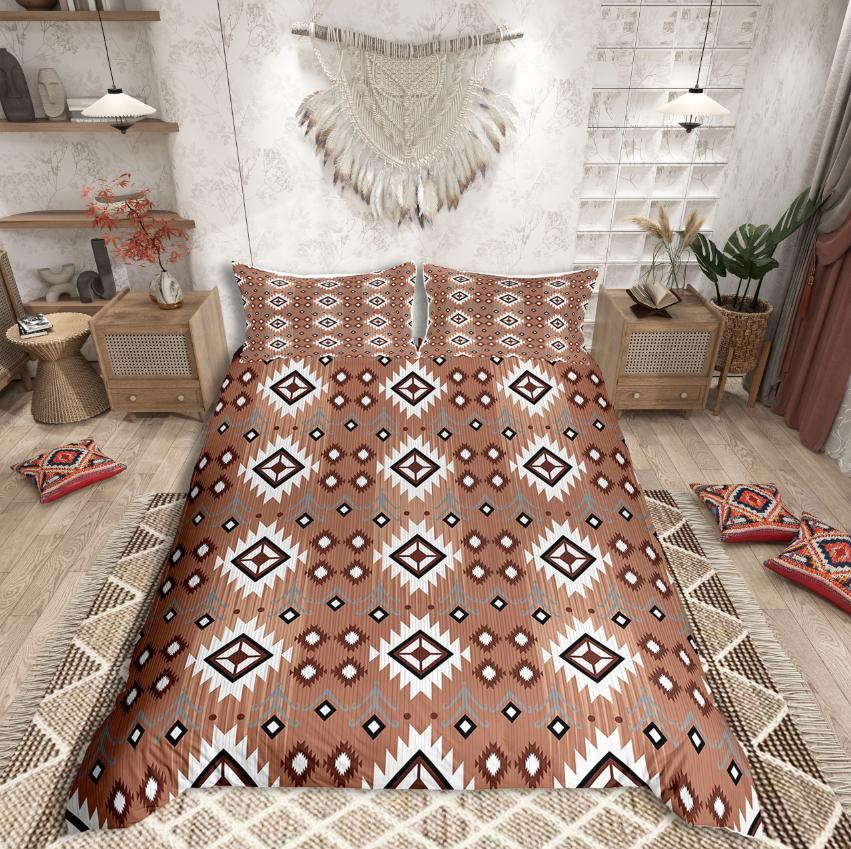 Comforter Homewish Tribal Aztec Bohemian Theme Bedding Set For Teensexotic Style Decor