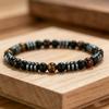 Handmade Natural Stone Healing Stress Relief Bracelet For Men Casual Versatile Wrist Accessory Hematite Howlite Tiger Eyes Joias
