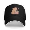 Cute Capybara Loves Bubble Tea Casual Baseball Cap Summer  Trucker Hat Sun Visor Snapback Cap Unisex Fitted Baseball Caps