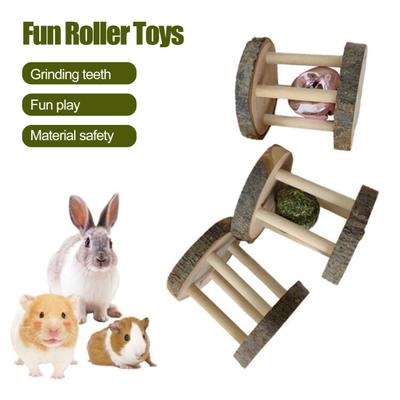 Hamster Chew Toy All-Natural Dental Care High Durability Bite-Resistant Cage Landscaping 3 Styles Rabbit Chinchilla Molar Toy Teeth Grinding Roller