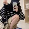Navava Men Warm Daily Stripe Half Zip Long Sleeve Knit Sweater Nk3446