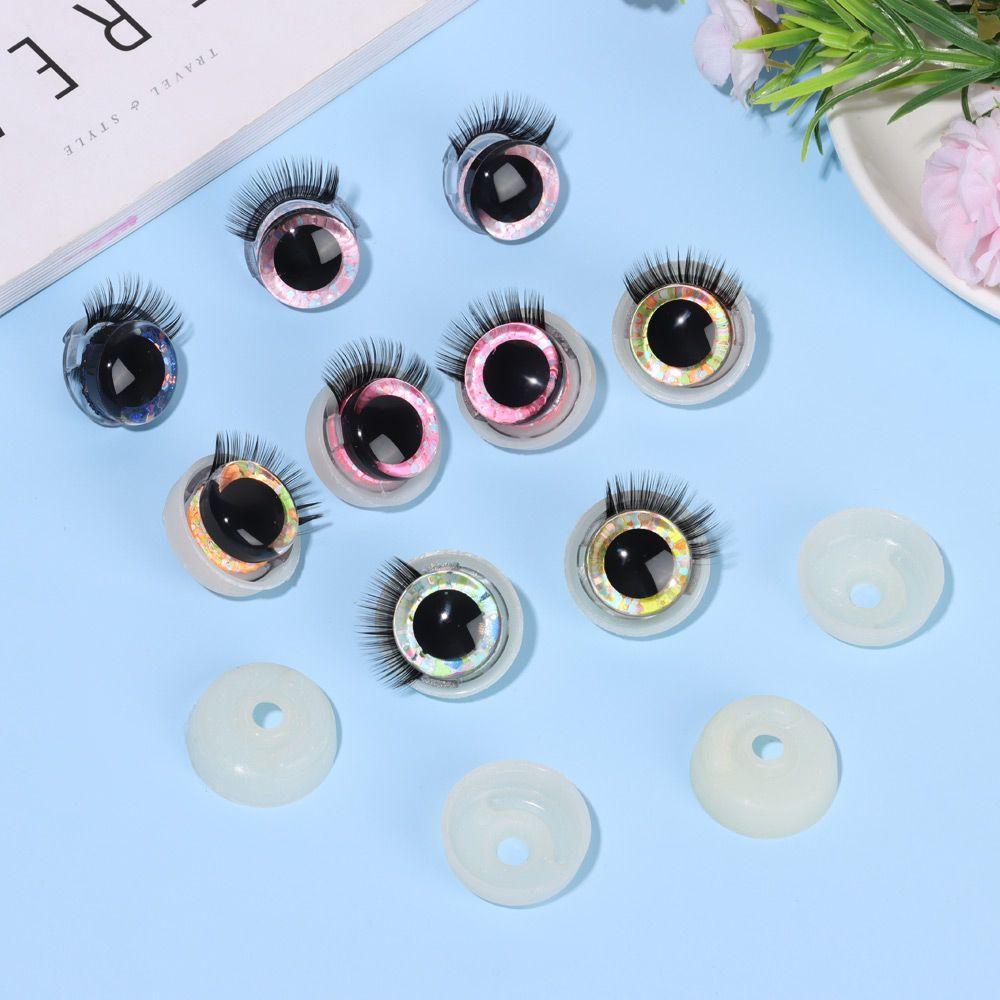 Change Makeup Doll Bear Crafts Stuffed Toys Eye Accessories Doll Eyelash 3D Eyes +Eyelash