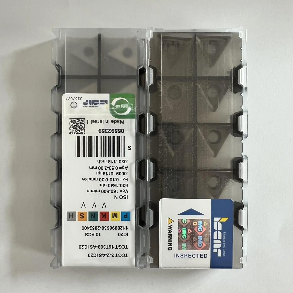 ISCAR / TCGT16T308-AS IC20   Industrial indexable carbide inserts 10 Pcs