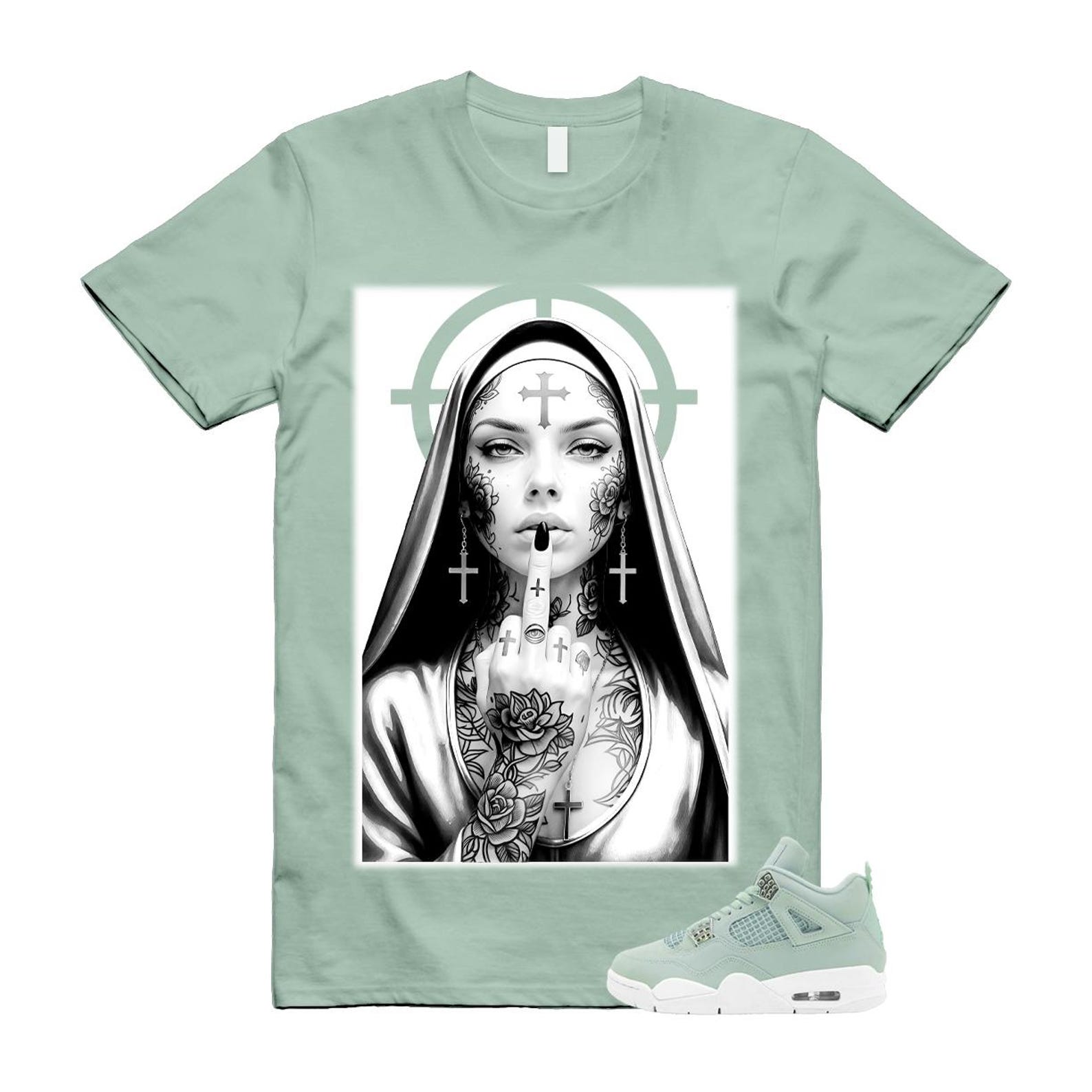 4 Seafoam Green White Sail T Shirt Match NUN S
