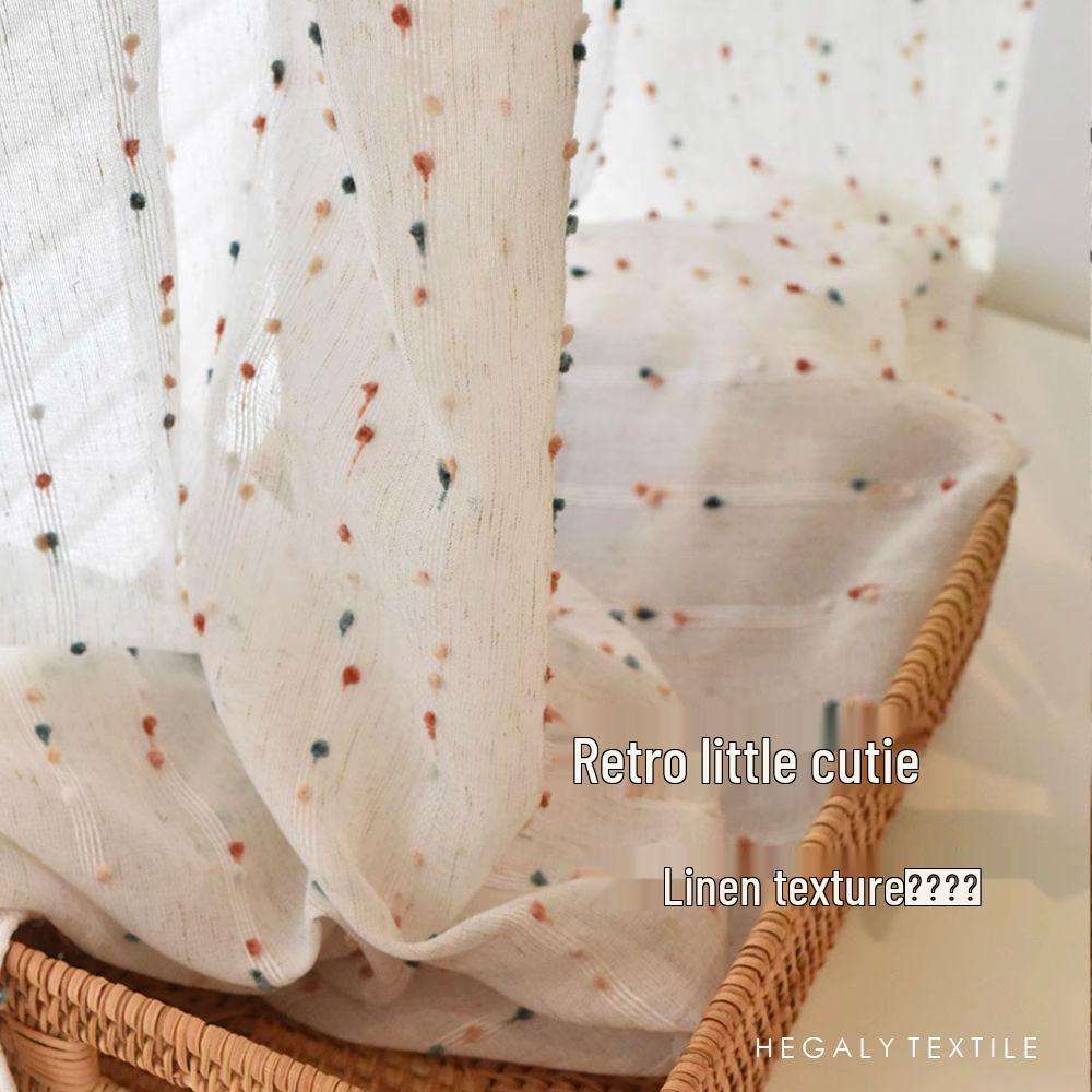 Translucent Rainbow Candy Yarn Curtains: Lightweight, Cute Sunshade for Bedroom or Balcony