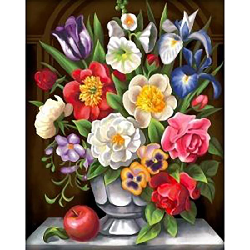 DIY Flower 5D Diamond Painting Full Round Drill Floral Diamond Embroidery Cross Stitch Kits Mosaic Wall Art Home Decor Gift