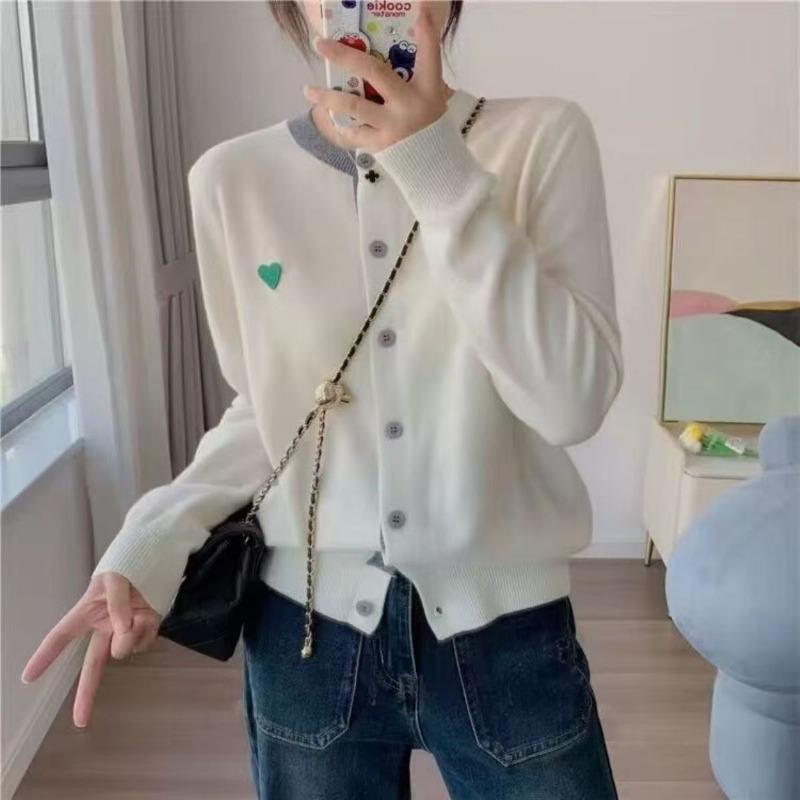 

Однобортный круглый вырез, цветной эластичный теплый антипиллинговый женский свитер, пальто, женский осенне-зимний вязаный кардиган one size белый