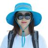 1Pc Summer Big Brim Sun Hat For Female Seaside Sun Protection UV Beach Cap Japanese Wild Fisherman Hat with Windproof Rope Gifts