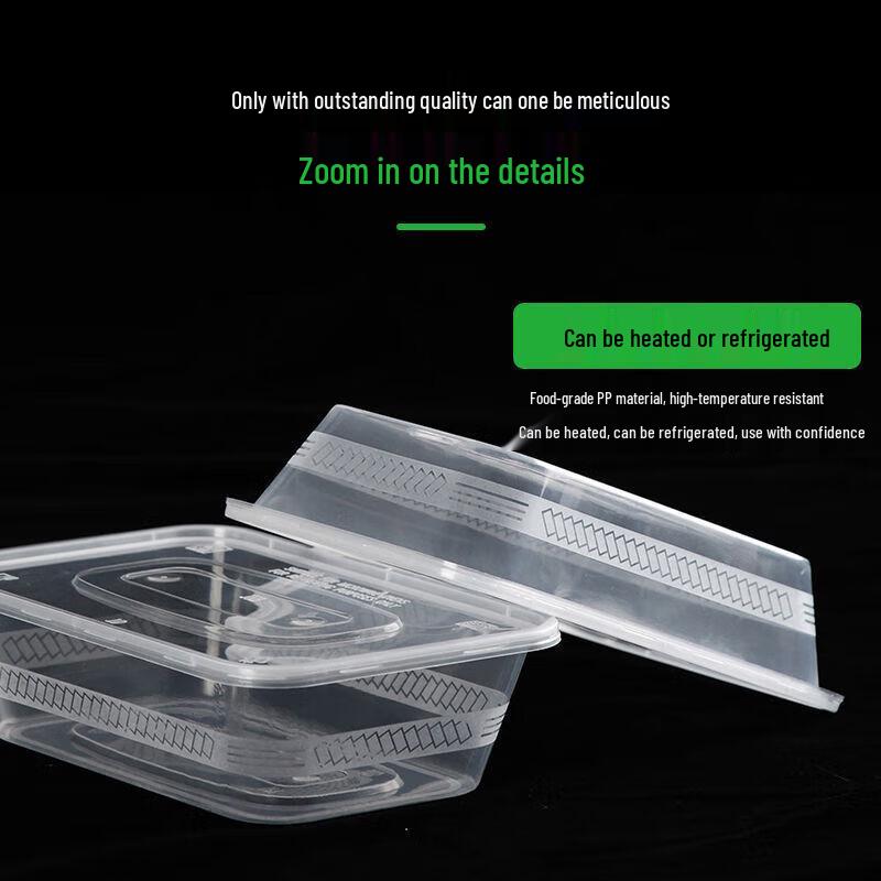 Bone Lion Disposable Rectangular Plastic Food Containers with Lids