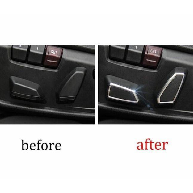 Fit For BMW 5 Series G30 2018-2022 ABS Black Electric Seat Adjustment Cover Trim