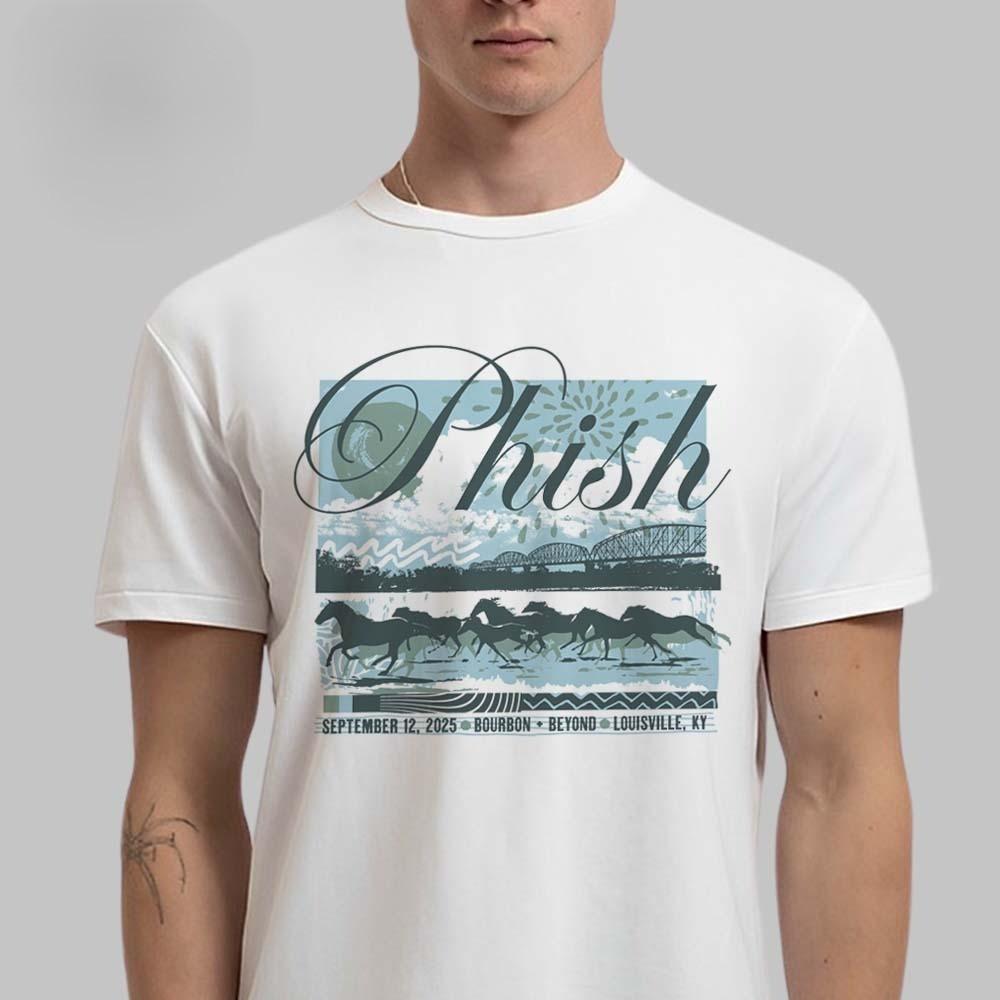 Phish Луисвилл Кентукки 2025 12 сентября 2025 Унисекс Футболка, Репринт Унисекс Футболка XL