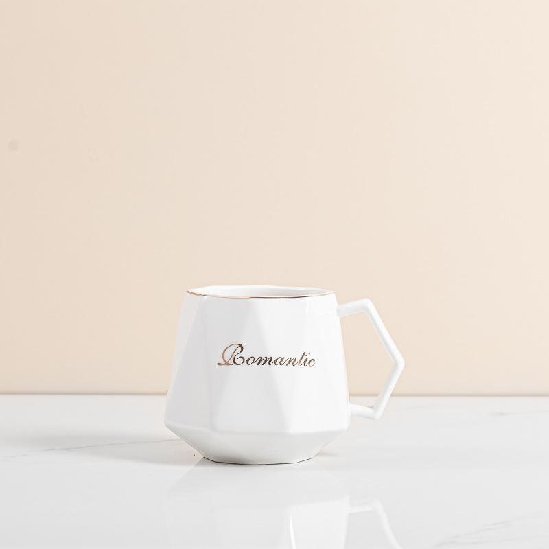 Simple fashion ceramic cup creative mug coffee cup couple cup gifts business souvenir