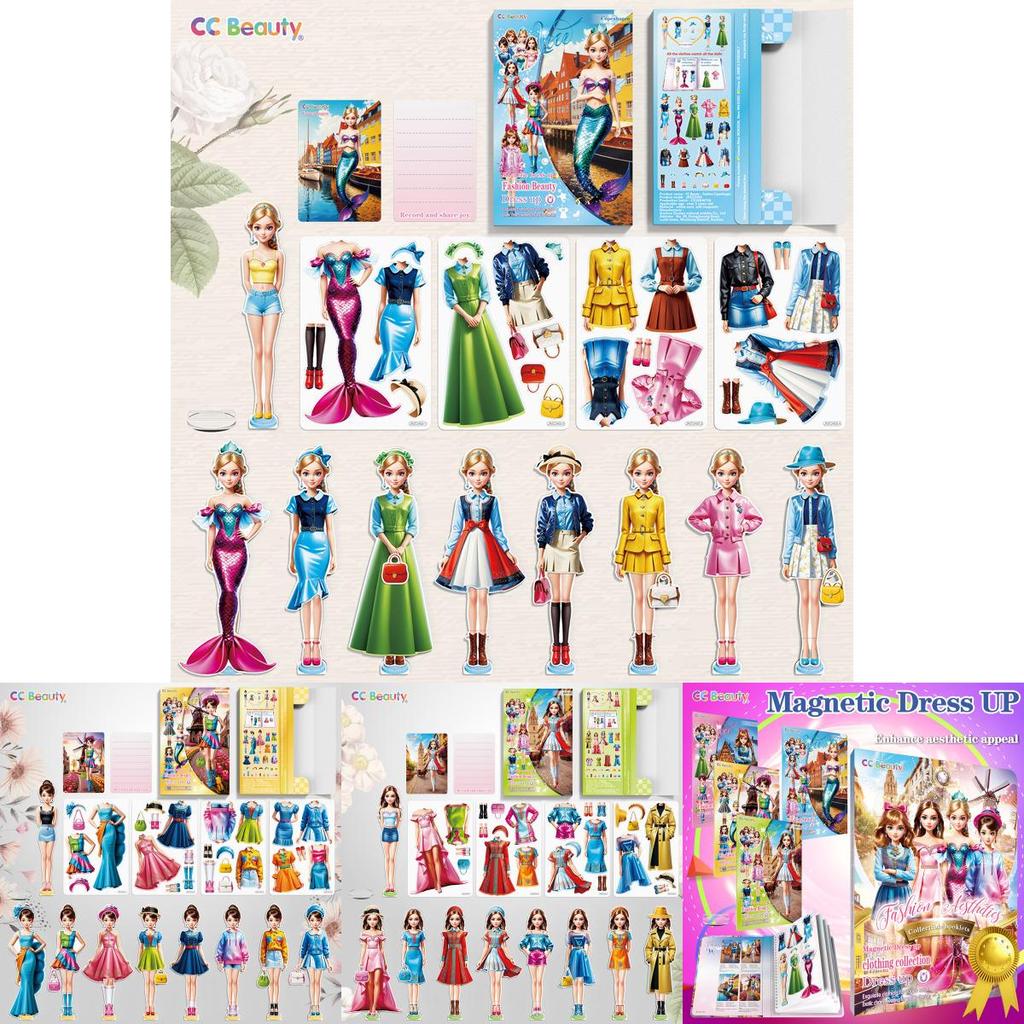 Kids Magnet Dress Up Sticker Book With Fashion Themes For Early Learning And Quiet Play