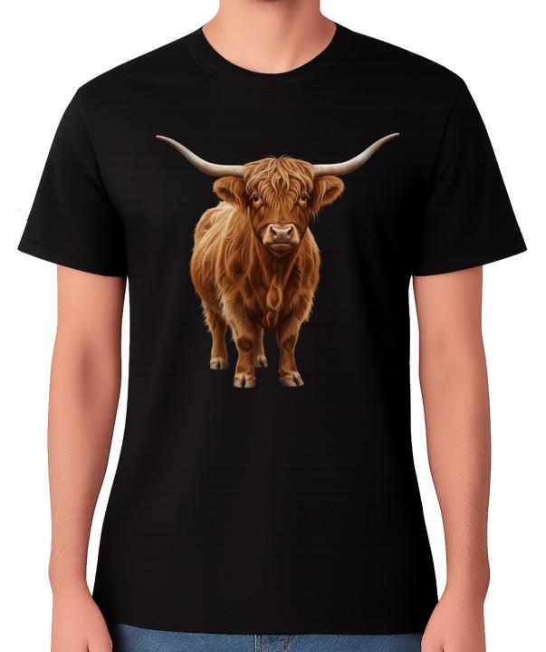 Highland Cow T-Shirt Scottish Cattle Farm Animal Unisex Tee S