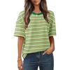 Fun Stripe Style 3D Printed Short Sleeved T-shirt Fashionable Comfortable Soft Breathable Large Loose Summer T-shirt