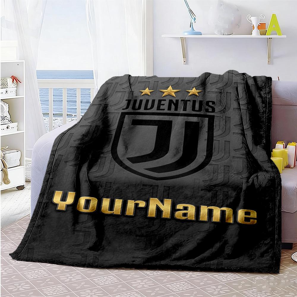 Juventus Personalized Name Blanket Multi-purpose Personalized Blanket Comfortable Throw For Livingroom Nap Chair Sofa for All Occasions