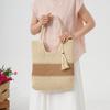 New Multi-color Grass Woven Bag, Women's Handmade Woven Bag, Large Capacity Tassel Tote Bag, Beach Vacation Bag, Women's Bag