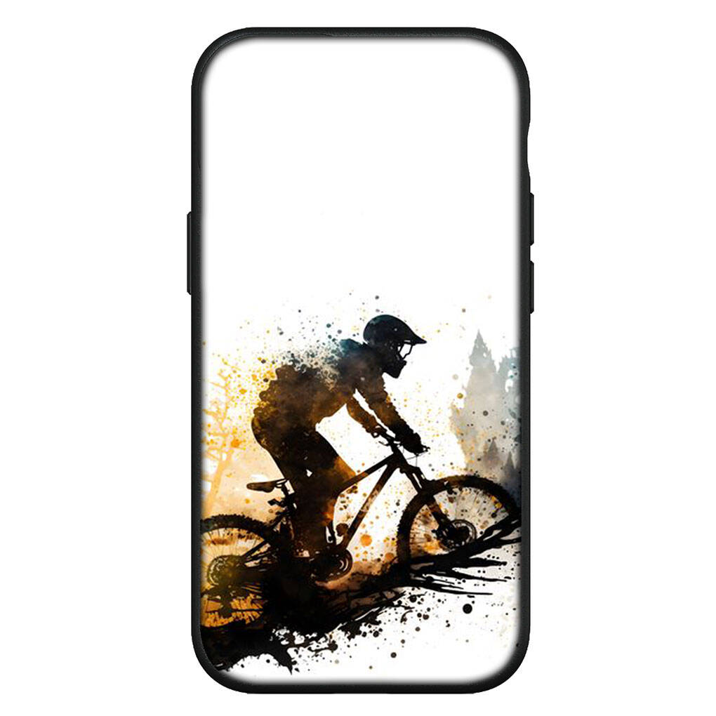 For Samsung Galaxy S25 S24 S23 iPhone 17 16 15 Xiaomi Redmi Note 14 13 12 11 Plus Pro Max XR A37 A57 Phone Case Mountain Bike Cycling Art OPPO Huawei