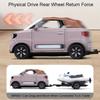 1:24 WuLing HongGuang Mini EV Car Toy Models with Motorboat Alloy Diecast Sound Light Doors Opened Pull Back for Children Gifts