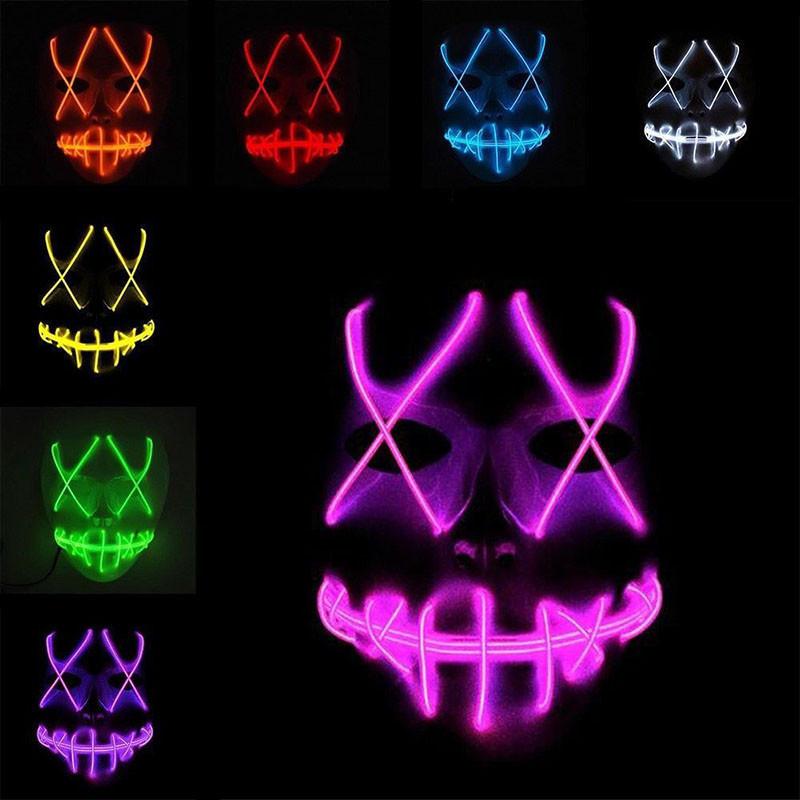 Eye-catching Halloween Scary Mask Cosplay With Led Lights For Unforgettable Costume Parties