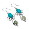 Santa Rosa Turquoise Gemstone 925 Sterling Silver Jewelry Earring 2.36" KJ-825