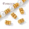 7.5mm*5.6mm 18K Gold Plated Hollow Spacer Beads For Jewelry Making,Separators For Bracelet Accessories,Metal Beads,Necklace Bead