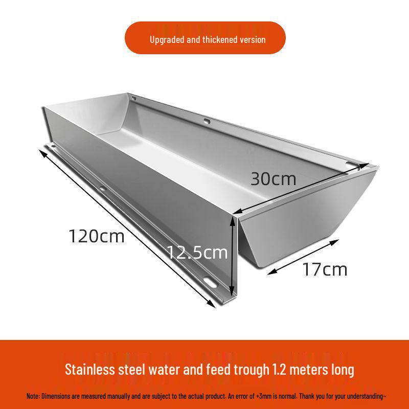 Stainless Steel Piglet Nursery & Fattening Pig Trough - Durable Free-Feeding & Drinking Trough