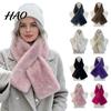 Elegant Winter Gift for Her Women Faux Fur Scarf, Neck Warmer Cold Weather, Short Collar Scarves, Soft Warm Plush Scarf & Not Bulky, Perfect