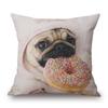 Adorable Cute French Bulldog Pattern Linen Throw Pillow Case For Trendy Home Decor