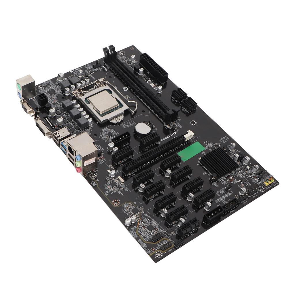 B250B Motherboard 12 PCIe Slots VGA DVI Output 2.8GHz CPU High Speed DDR4 Motherboard for Computer Desktop