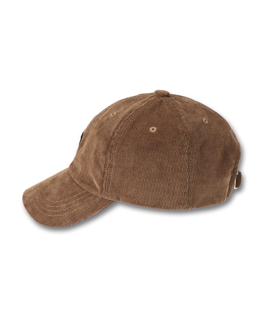 DOLPHIN WAVE APPAREL Dolphin Embroidered Patch Corduroy Ball Cap Camel