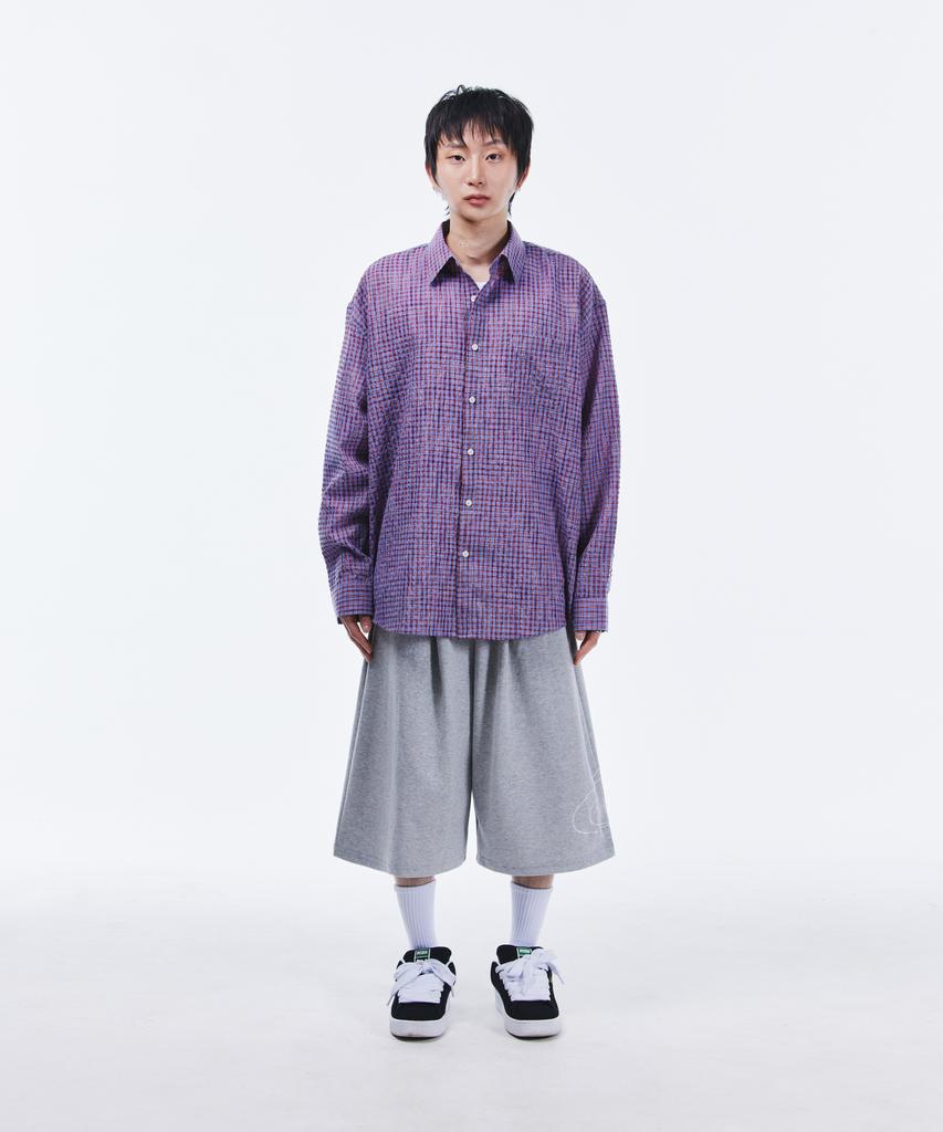 SCALLYWAG Side Big Logo Bermuda Sweat Shorts [Grey]
