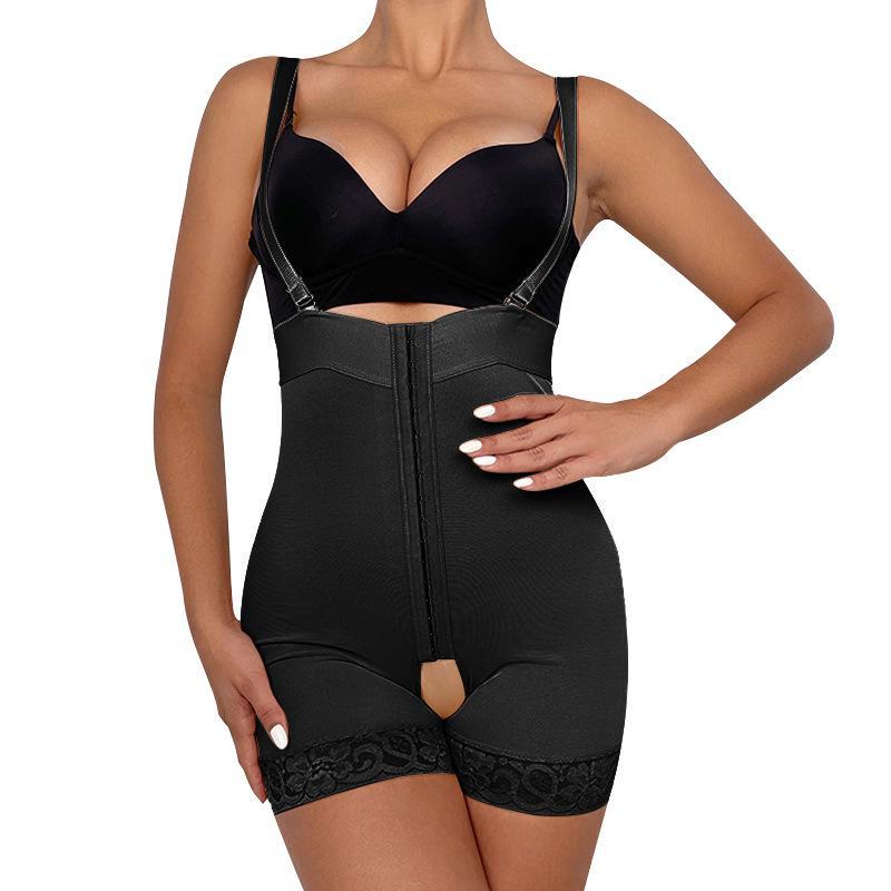 

Утягивающие брюки с высокой талией, застегивающиеся на пуговицы, с открытым шаговым швом 4XL