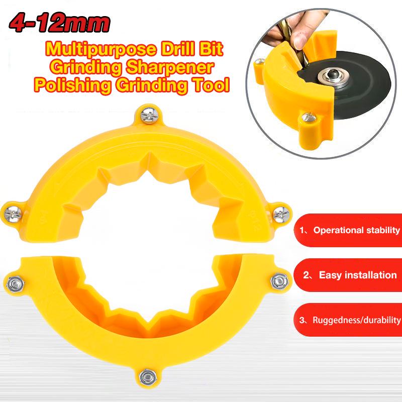 Multi-Spec Grinding Aid for Drill Bit and Angle Grinder