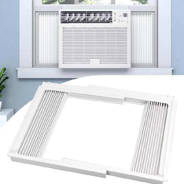Window Air Conditioner Side Panel with Frame Room Air Conditioner Accordion Filler Curtain Replacement Adjustable