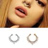 1 Stück Fake Piercing Nasenring für Damen Clip Septum Rock Hip Hoop Punk Kristall Körperschmuck Fake Piercing Nasenstecker