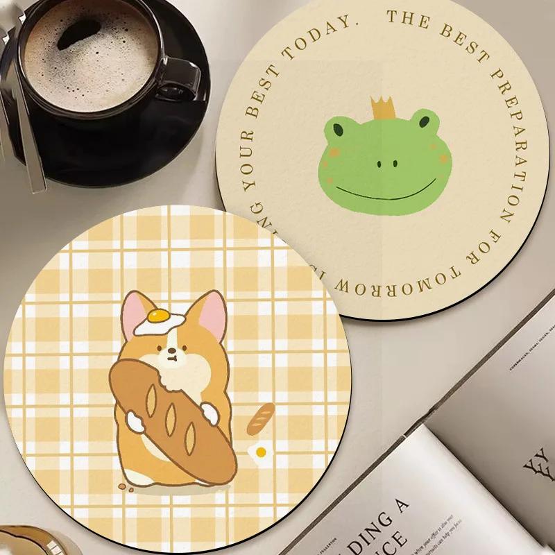 Cartoon Animal Coasters Creative Rubber Heat Insulation Mat Home Kitchen Waterproof Non-slip Plate Table Cup Jewelry Photography