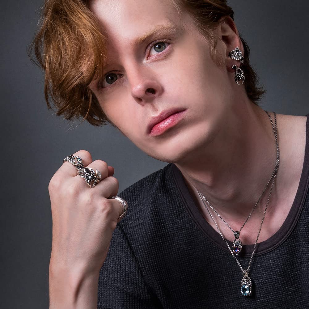 Artemis Classic Rhombus Mystic White Rainbow Silver Ring Silver Accessories for Men and Brand Silver 925 Silver Mystic Ring, (ACR0290), Women,