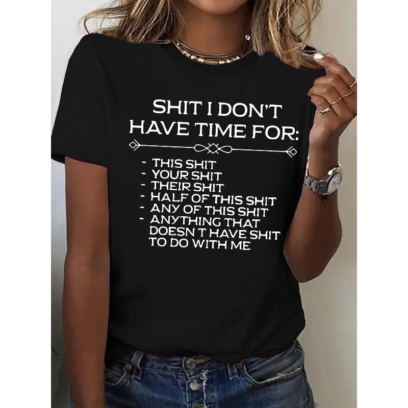 Printed Women's T-Shirt Printed Women's T-Shirt | Fashion Casual Round Neck Short Sleeve Casual Round Neck, Lightweight Soft, All Seasons, Multiple