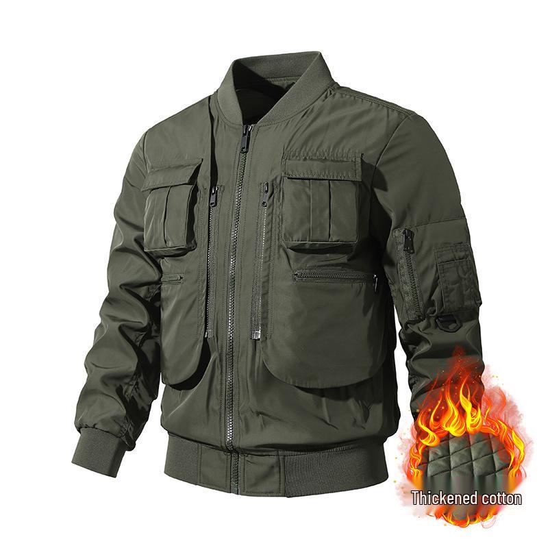 Men's Multi-Pocket Bomber and Baseball Workwear Jacket – Three-Proof Mountaineering Style